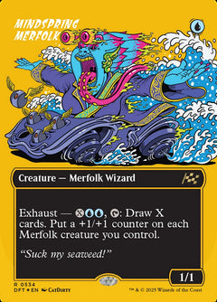Mindspring Merfolk (Borderless - Gold Foil)