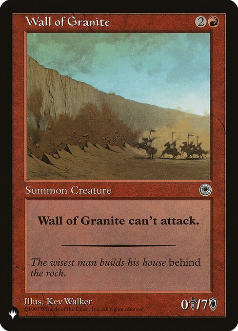 Wall of Granite - Nonfoil