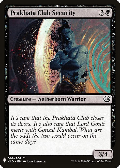 Prakhata Club Security - Nonfoil