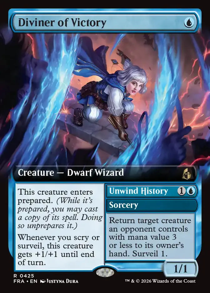 Diviner of Victory // Unwind History (Extended Art)