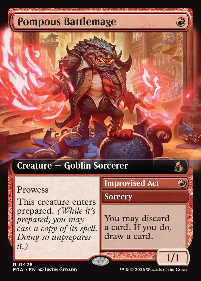 Pompous Battlemage // Improvised Act (Extended Art)