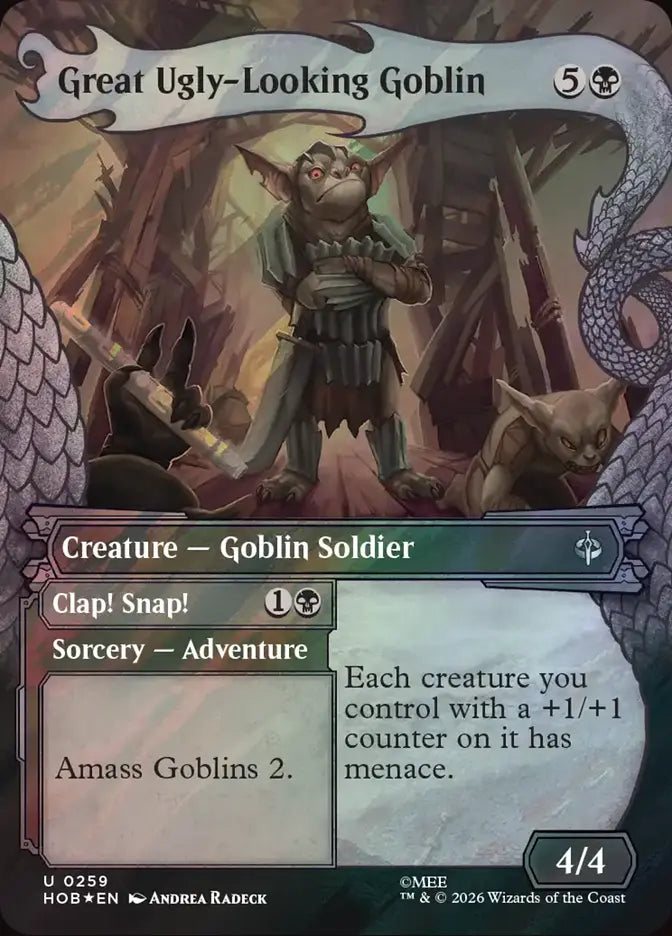 Great Ugly-Looking Goblin // Clap! Snap! (Dragon Hoard Showcase - Surge Foil)