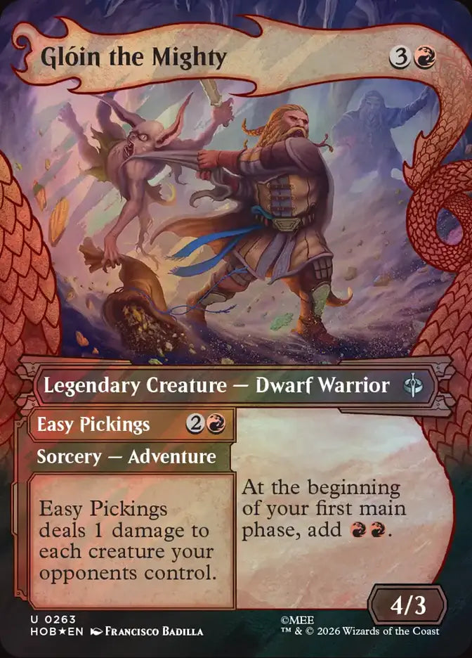 Glóin the Mighty // Easy Pickings (Dragon Hoard Showcase - Surge Foil)