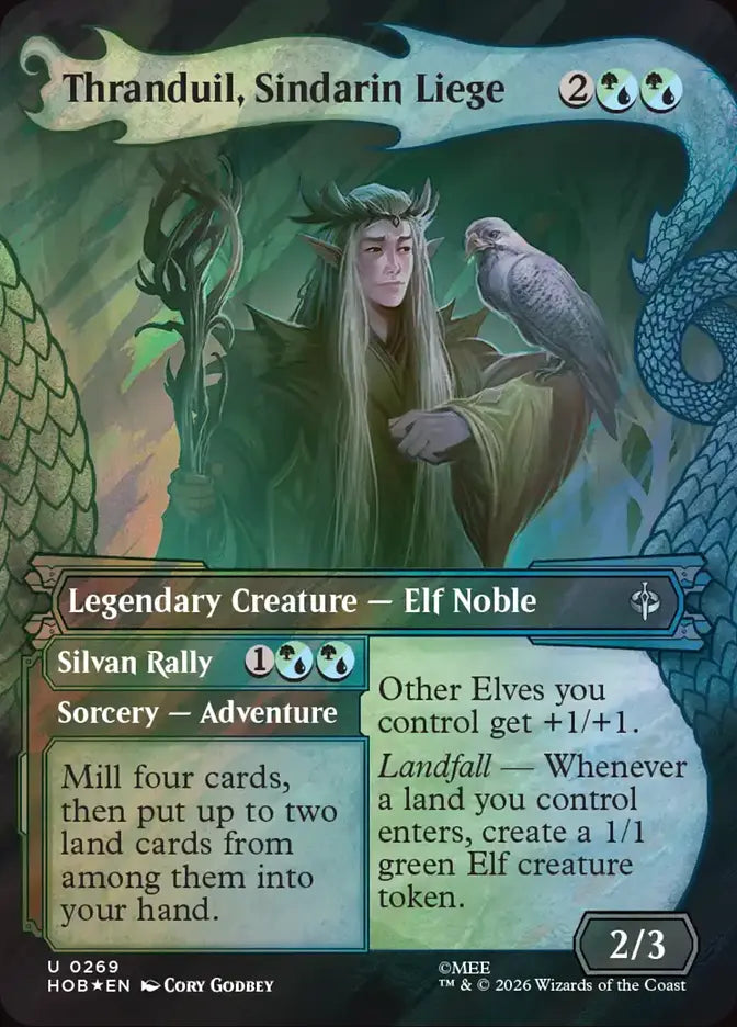 Thranduil, Sindarin Liege // Silvan Rally (Dragon Hoard Showcase - Surge Foil)
