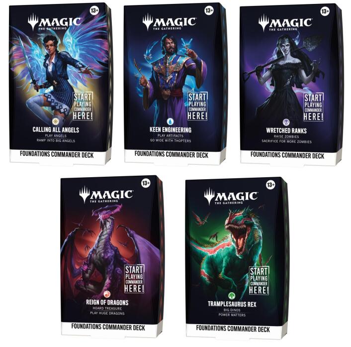 (Pre-Order) Magic: The Gathering - Foundations Commander Deck Bundle