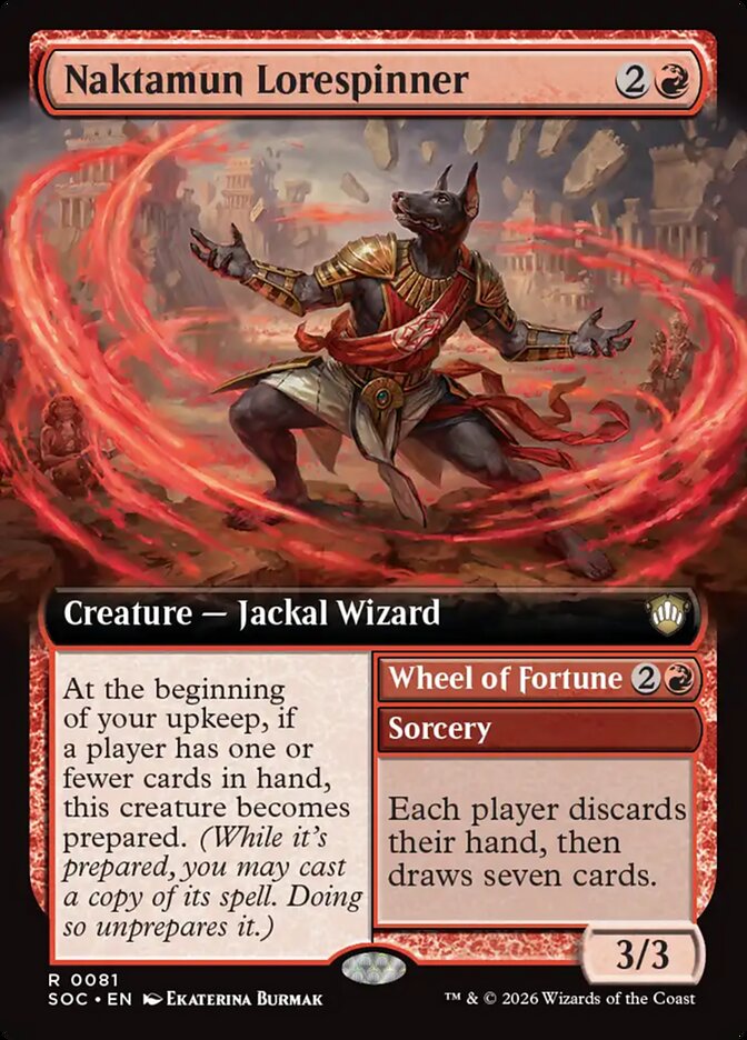 Naktamun Lorespinner // Wheel of Fortune (Extended Art)