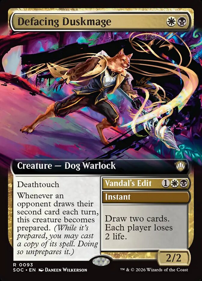 Defacing Duskmage // Vandal's Edit (Extended Art)